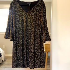 MSK Sparkly Gold and Black Dress.